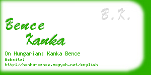 bence kanka business card